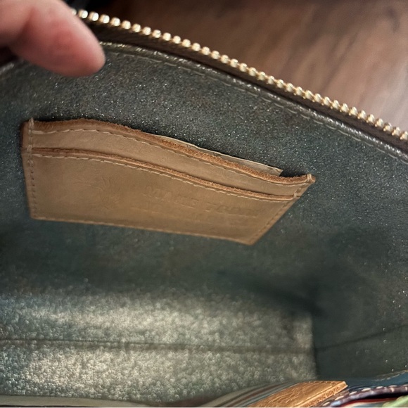 Consuela blue silver print small crossbody bag purse with adjustable strap - Picture 2 of 10